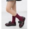 imageDADAWEN Girls Loafers Slip On Bowknot Oxford Shoes Flats Round Toe Wedding Church School Uniform Dress Shoes ToddlerLittle KidBig KidWine Red