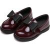 imageDADAWEN Girls Loafers Slip On Bowknot Oxford Shoes Flats Round Toe Wedding Church School Uniform Dress Shoes ToddlerLittle KidBig KidWine Red