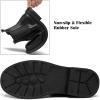 imageDADAWEN Womens Combat Chelsea Boots with Elastic Fashion Slip On Round Toe Comfort Ankle Bootie for Women