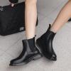 imageDADAWEN Womens Combat Chelsea Boots with Elastic Fashion Slip On Round Toe Comfort Ankle Bootie for Women