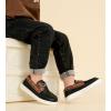 imageDADAWEN Boys Girls Dress Shoes Boat Shoe Slip on Loafers Casual School Shoes ToddlerLittle KidBig KidBlack