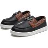 imageDADAWEN Boys Girls Dress Shoes Boat Shoe Slip on Loafers Casual School Shoes ToddlerLittle KidBig KidBlack