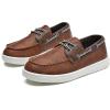 imageDADAWEN Boys Girls Dress Shoes Boat Shoe Slip on Loafers Casual School Shoes ToddlerLittle KidBig KidBrown