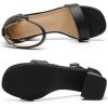 imageDADAWEN Womens Open Toe Ankle Strap Low Block Chunky Heels Sandals Bridesmaid Wedding Bridal Party Evening Homecoming Prom Dress Pump ShoesBlack