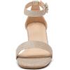 imageDADAWEN Womens Open Toe Ankle Strap Low Block Chunky Heels Sandals Bridesmaid Wedding Bridal Party Evening Homecoming Prom Dress Pump ShoesGold