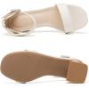 imageDADAWEN Womens Open Toe Ankle Strap Low Block Chunky Heels Sandals Bridesmaid Wedding Bridal Party Evening Homecoming Prom Dress Pump ShoesWhite