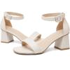 imageDADAWEN Womens Open Toe Ankle Strap Low Block Chunky Heels Sandals Bridesmaid Wedding Bridal Party Evening Homecoming Prom Dress Pump ShoesWhite