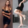 imageDADAWEN Womens Square Toe Clear Two Strap Open Toe Low Block Chunky Slip on Heels Sandals for Women DressySilver