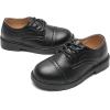 imageDADAWEN Boys Girls Classic LaceUp Dress Shoes Oxford Shoes Wedding Church School Uniform Shoes ToddlerLittle KidBig KidBlack