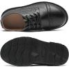 imageDADAWEN Boys Girls Classic LaceUp Dress Shoes Oxford Shoes Wedding Church School Uniform Shoes ToddlerLittle KidBig KidBlack
