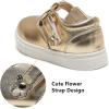 imageDADAWEN Girls Cute Mary Jane Flats School Uniform Shoes Comfort Sneakers ToddlerLittle KidBig KidGold