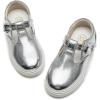 imageDADAWEN Girls Cute Mary Jane Flats School Uniform Shoes Comfort Sneakers ToddlerLittle KidBig KidSilver