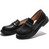 imageDADAWEN Girls Loafers Slip On Round Toe Oxford Shoes Flats Church School Uniform Dress Shoes for Girls ToddlerLittle KidBig KidBlack