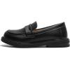 imageDADAWEN Girls Loafers Slip On Round Toe Oxford Shoes Flats Church School Uniform Dress Shoes for Girls ToddlerLittle KidBig KidBlack