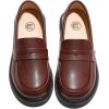 imageDADAWEN Girls Loafers Slip On Round Toe Oxford Shoes Flats Church School Uniform Dress Shoes for Girls ToddlerLittle KidBig KidBrown