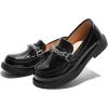 imageDADAWEN Girls Loafers Slip On Round Toe Oxford Shoes Flats Church School Uniform Dress Shoes for Girls ToddlerLittle KidBig KidPatent Black