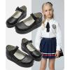 imageDADAWEN Girls Mary Jane Flats School Uniform Shoes Strap Dress Shoes ToddlerLittle KidBig KidBlack 02