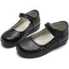 imageDADAWEN Girls Mary Jane Flats School Uniform Shoes Strap Dress Shoes ToddlerLittle KidBig KidBlack 02