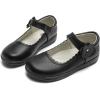 imageDADAWEN Girls Mary Jane Flats School Uniform Shoes Strap Dress Shoes ToddlerLittle KidBig KidBlack