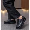 imageDADAWEN Toddler Boys Girls Classic LaceUp Dress Shoes Oxfords Wedding Church School Uniform Shoes ToddlerLittle KidBig KidBlack