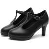 imageDADAWEN Womens Platform Mid Heel Mary Jane Closed Toe Dress Pumps TStrap Comfortable Round Toe Work Party Bridal Wedding Shoes