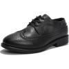 imageDADAWEN Boys Girls Classic LaceUp Dress Shoes Formal Oxford Shoes Wedding Church School Uniform Shoes ToddlerLittle KidBig KidBlack