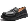 imageDADAWEN Girls Loafers Slip On Round Toe Oxford Shoes Flats Church School Uniform Dress Shoes for Girls ToddlerLittle KidBig KidBlack