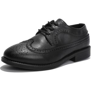 imageDADAWEN Boys Girls Classic LaceUp Dress Shoes Formal Oxford Shoes Wedding Church School Uniform Shoes ToddlerLittle KidBig KidBlack