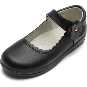 imageDADAWEN Girls Mary Jane Flats School Uniform Shoes Strap Dress Shoes ToddlerLittle KidBig KidBlack
