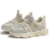 imageDADAWEN Boys Girls Sneakers Kids Lightweight Breathable Tennis Athletic Running Shoes for ToddlerLittle KidBig KidBeige 02