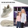 imageDADAWEN Boys Girls Sneakers Kids Lightweight Breathable Tennis Athletic Running Shoes for ToddlerLittle KidBig KidBeige