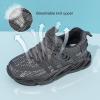 imageDADAWEN Boys Girls Sneakers Kids Lightweight Breathable Tennis Athletic Running Shoes for ToddlerLittle KidBig KidGrey 02