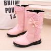 imageDADAWEN Girls Waterproof Lace Bowknot Side Zipper Fur Lined Tall Winter Boots ToddlerLittle KidBig Kid