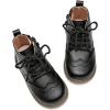 imageDADAWEN Toddler Baby Boys Girls Hiking Boots Waterproof Leather Non Slip Lace Up Outdoor Work Ankle Winter Snow BootsToddlerLittle KidBlack Mg