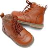 imageDADAWEN Toddler Baby Boys Girls Hiking Boots Waterproof Leather Non Slip Lace Up Outdoor Work Ankle Winter Snow BootsToddlerLittle KidBrown Mg