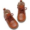 imageDADAWEN Toddler Baby Boys Girls Hiking Boots Waterproof Leather Non Slip Lace Up Outdoor Work Ankle Winter Snow BootsToddlerLittle KidBrown Mg