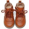 imageDADAWEN Toddler Baby Boys Girls Hiking Boots Waterproof Leather Non Slip Lace Up Outdoor Work Ankle Winter Snow BootsToddlerLittle KidBrown Mg