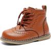 imageDADAWEN Toddler Baby Boys Girls Hiking Boots Waterproof Leather Non Slip Lace Up Outdoor Work Ankle Winter Snow BootsToddlerLittle KidBrown Mg