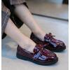imageDADAWEN Girls Loafers Slip On Tassel Oxford Shoes Flats Round Toe School Uniform Dress Shoes ToddlerLittle KidBig KidWine Red
