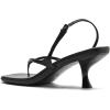 imageDADAWEN Womens kitten Heels Thong Sandals Square Open Toe Flip Flop Heels Buckle Sexy Fashion Summer Dressy Wedding Party Pumps Heeled SandalsBlack