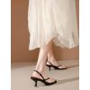 imageDADAWEN Womens kitten Heels Thong Sandals Square Open Toe Flip Flop Heels Buckle Sexy Fashion Summer Dressy Wedding Party Pumps Heeled SandalsBlack