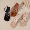imageDADAWEN Womens kitten Heels Thong Sandals Square Open Toe Flip Flop Heels Buckle Sexy Fashion Summer Dressy Wedding Party Pumps Heeled SandalsBrown