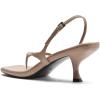 imageDADAWEN Womens kitten Heels Thong Sandals Square Open Toe Flip Flop Heels Buckle Sexy Fashion Summer Dressy Wedding Party Pumps Heeled SandalsNude