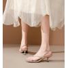 imageDADAWEN Womens kitten Heels Thong Sandals Square Open Toe Flip Flop Heels Buckle Sexy Fashion Summer Dressy Wedding Party Pumps Heeled SandalsNude