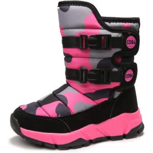 imageDADAWEN Girls Boys Snow Boots Winter Outdoor Waterproof Slip Resistant Cold Weather Shoes ToddlerLittle KidBig Kid