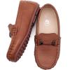 imageDADAWEN Boys Girls Soft Leather Loafer Casual SlipOn Moccasin Flats Dress Shoes Penny Boat Shoes School Wedding Church Loafers ToddlerLittle KidBig KidBrown