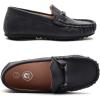 imageDADAWEN Boys Girls Soft Leather Loafer Casual SlipOn Moccasin Flats Dress Shoes Penny Boat Shoes School Wedding Church Loafers ToddlerLittle KidBig KidDark Blue