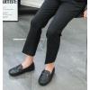 imageDADAWEN Boys Girls Soft Leather Loafer Casual SlipOn Moccasin Flats Dress Shoes Penny Boat Shoes School Wedding Church Loafers ToddlerLittle KidBig KidBlack