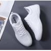 imageDADAWEN Girls White Cheer Shoes Youth Cheerleading Shoes Dance Athletic Training Tennis Lightweight Competition for Women Cheer SneakersA White