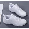 imageDADAWEN Girls White Cheer Shoes Youth Cheerleading Shoes Dance Athletic Training Tennis Lightweight Competition for Women Cheer SneakersA White